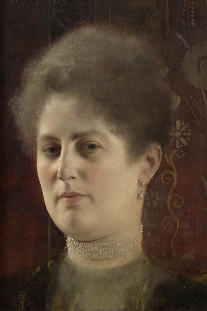 Gustav Klimt, Portrait of an unknown woman (Mrs Heymann?), ca. 1894. Courtesy of DomQuartier Museum
