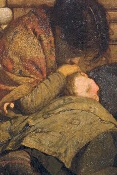 "Abandonados", óleo sobre lienzo, Luigi Nono, 1903