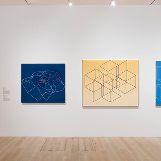 Miriam Schapiro, 1967–1972, vista de exhibición. Cortesía del Instituto de Arte Contemporáneo de Miami
