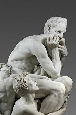 Jean-Baptiste Carpeaux, "Ugolino y sus hijos", escultura, 1865–67