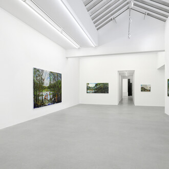 Verne Dawson, Hamlet’s mill, exhibition view. Courtesy of Galerie Eva Presenhuber