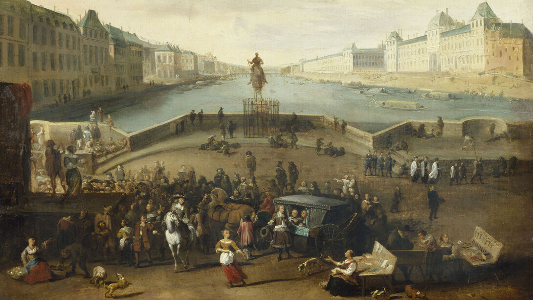 Hendrik Mommers, Vue de Paris et de la Seine depuis le Pont-Neuf (détail), vers 1665. Avec l'aimable autorisation du Musée Carnavalet
