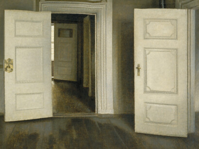 Vilhelm Hammershøi, Open doors (detail), 1905. Courtesy of the Museo Nacional Thyssen-Bornemisza