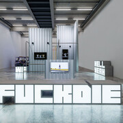 Hito Steyerl, Humanity had the bullet go in through one ear and out through the other, exhibition view. Courtesy of MAK