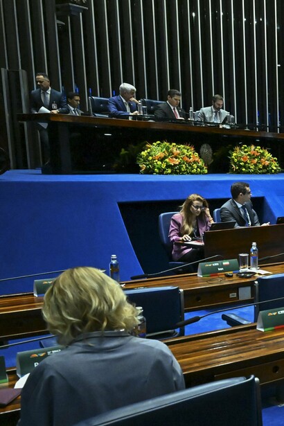 Plenario del Senado Federal de Brasil durante el onceavo Foro Parlamentar del BRICS, Brasil, 2025