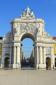Arco do Triunfo da Rua Augusta, em Lisboa, Portugal