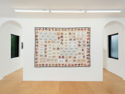 Elsa Hansen Oldham, The abbreviation of eternity, exhibition view. Courtesy of Nina Johnson Gallery