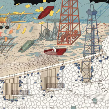 New Affiliates, Bavinger house, revisited (detail), 2024. Courtesy of Art Institute of Chicago