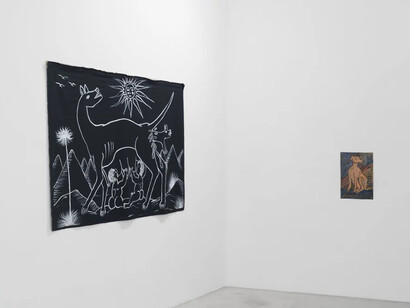 Arivanio, O bestiário de Kixelô, vista da exposição. Cortesia da Galeria Aura