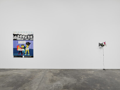 Christine Tien Wang and Rachel Youn, Factory doomscroll, exhibition view. Courtesy of Night Gallery