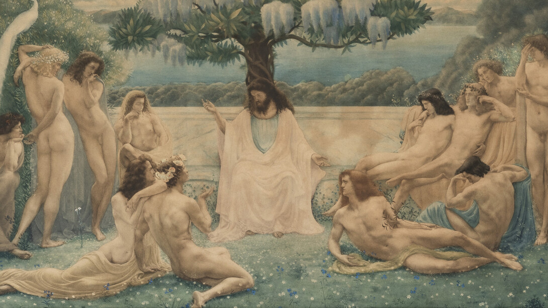 Jean Delville, l’ecole de Platon (détail), 1905. Avec l'aimable autorisation du Maison Hannon 