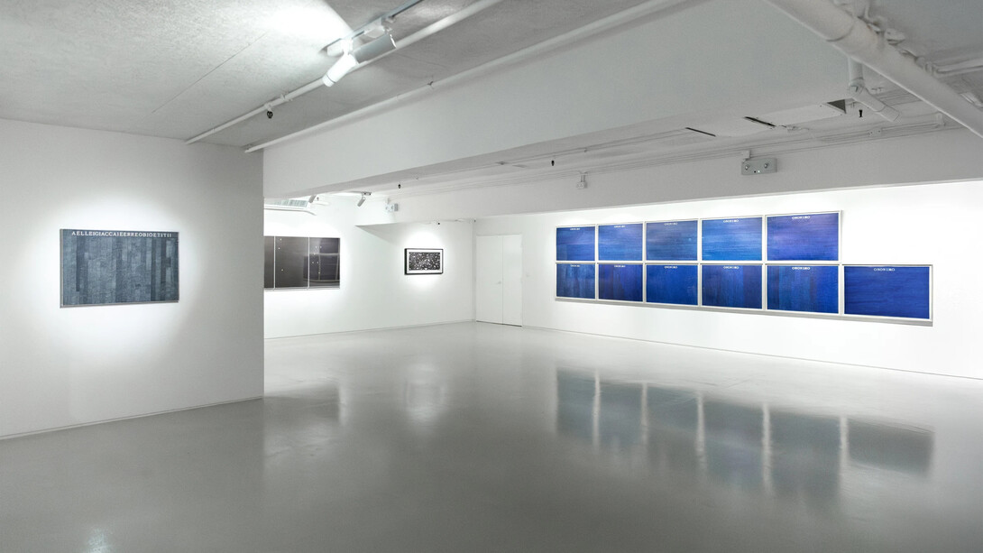 Alighiero e Boetti: Ononimo, exhibition view. Courtesy of Ben Brown Fine Arts