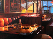 Yigal Ozeri, Red light diner, 2024. Courtesy of Ethan Cohen Gallery 