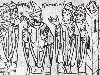 Da le "Gesta Friderici imperatoris": l'incoronazione di Enrico IV e Clemente III