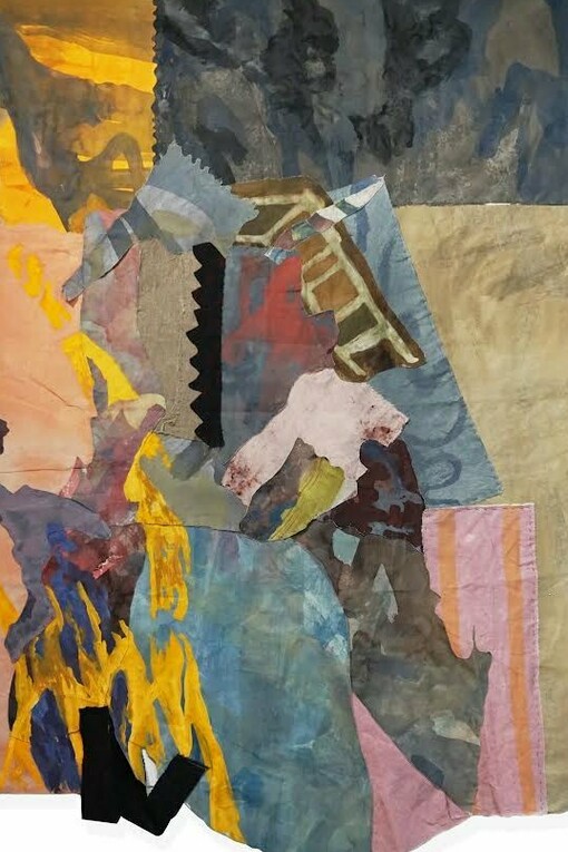 Obra de Eliel David exhibida en la exposición "Muri e Volpi", fotografía de Antonio Maniscalco