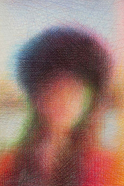 Slawomir Elsner, Donna sul fiume (detail), 2025. Courtesy of Monica De Cardenas 