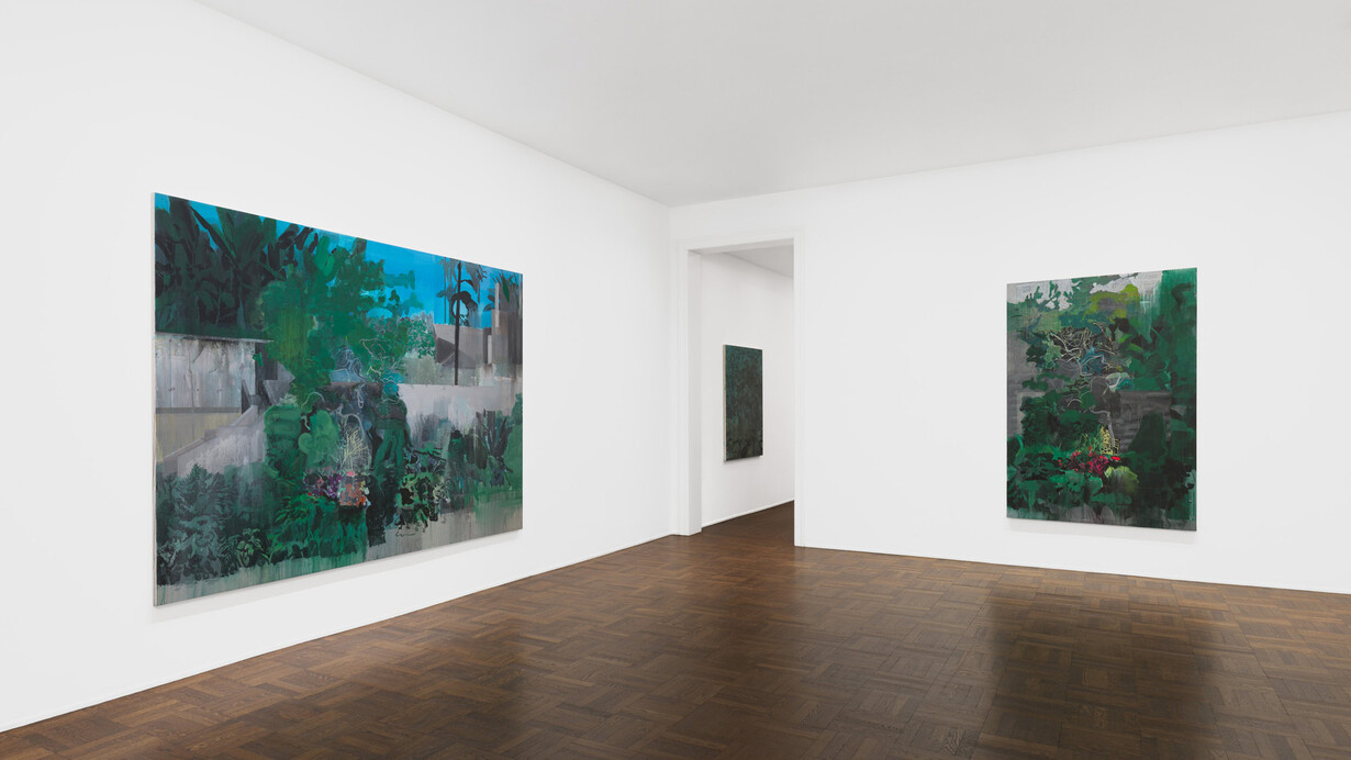 Hurvin Anderson, Repeating yourself, exhibition view. Courtesy of Michael Werner Gallery