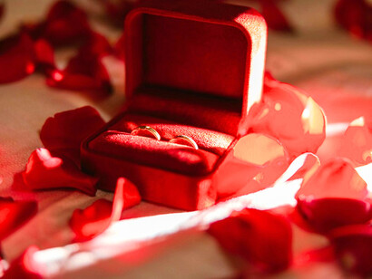 Two rings among roses, representing the protagonist's dream for a long-lasting romance that quietly died