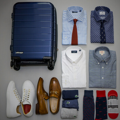 A business travel protocol balances formal and informal clothes: professional enough for meetings, comfortable enough for downtime