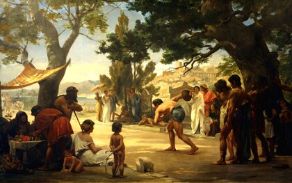 Edouard-Joseph Dantan, "Lancio del Disco", 1875. Le Olimpiadi nacquero nell'antica Grecia nel 776 a.C. a Olimpia, come celebrazione religiosa in onore di Zeus, il re degli dèi