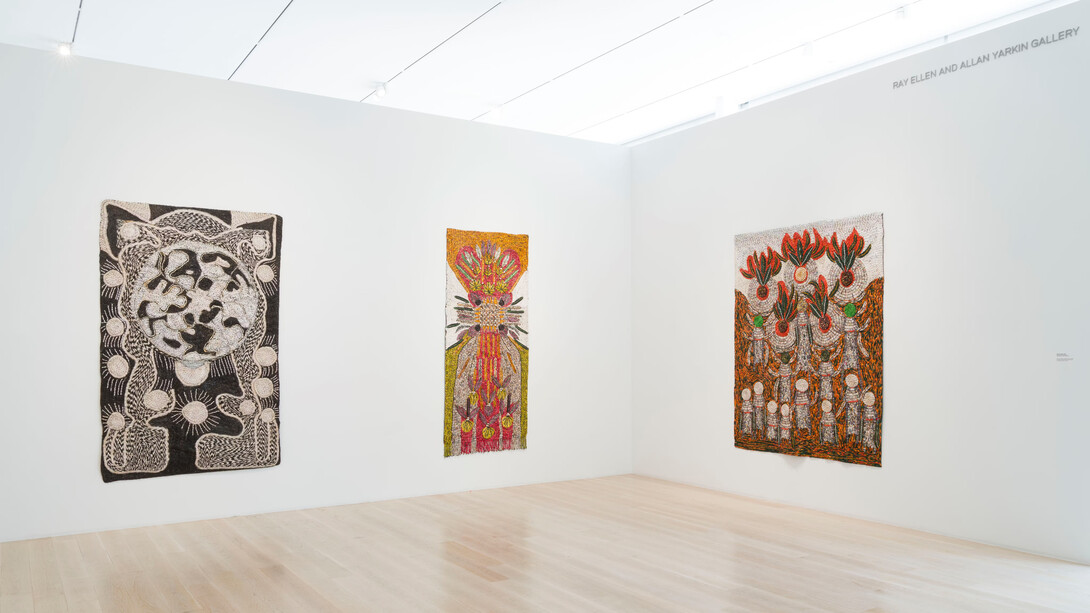 Sanaa Gateja, Language of we, vista de exhibición. Cortesía del Instituto de Arte Contemporáneo de Miami