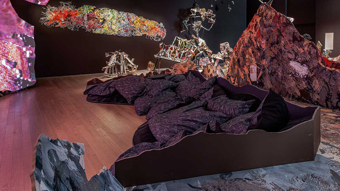 Linda Rotua Sormin, Uncertain ground, exhibition view. Courtesy of Gardiner Museum