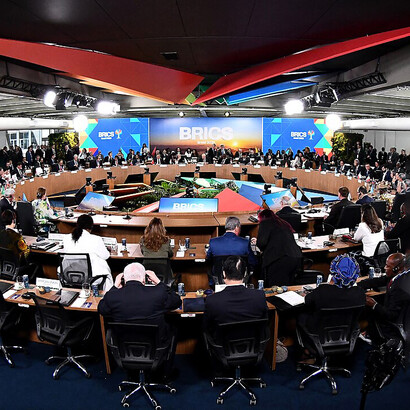 Reunión Cumbre de los BRICS, Río de Janeiro, Brasil, julio de 2025. Su crecimiento en influencia y en número de países interesados evidencia un cambio de eje en la política internacional hacia el Sur Global