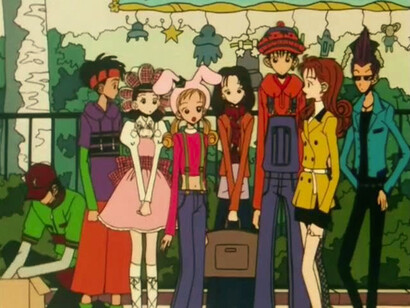 El estilo punk y visual kei de Risa, entre cuero y layering, encarna la intensidad alternativa que atraviesa la estética noventera de la serie