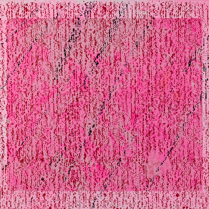 Jacqueline Humphries, ▢ , 2015, Oil and enamel on linen, 100 x 111 inches (254 x 281.9 cm). Courtesy the artist and Greene Naftali, New York