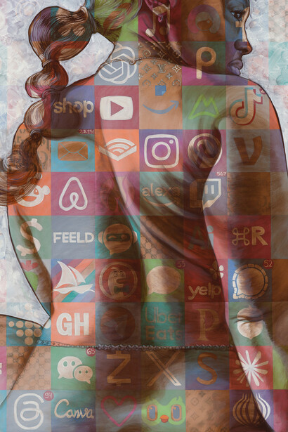 Nicolette Spear, Dopamine, day dream (Daysha) (detail), 2025. Courtesy of Von Lintel Gallery