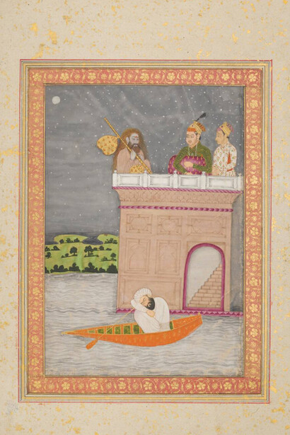 Kedara Ragini (A hermit receiving a visit from a nobleman), India (Avadh), 1760–1780. Courtesy of Národní galerie Praha