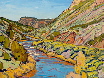 Jivan Lee, Below quartzite - Riverbends (detail). Courtesy of William Havu Gallery