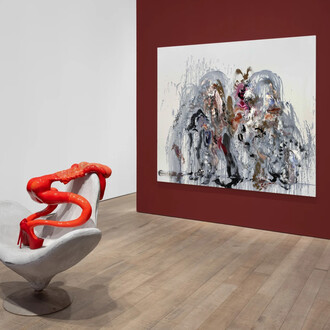 Maggi Hambling and Sarah Lucas, Ooo la la, exhibition view. Courtesy of Sadie Coles HQ