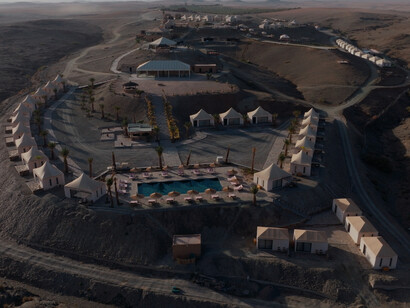 Guess has reimagined the White Camel Resort in Morocco’s Agafay Desert, creating an immersive environment tailored to its visual and narrative world