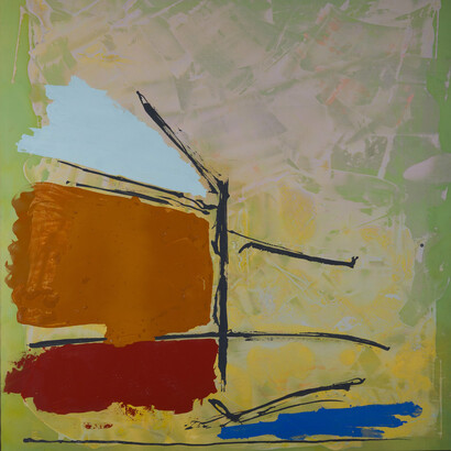 Dan Christensen, Untitled (detail), 1982. Courtesy of LewAllen Galleries