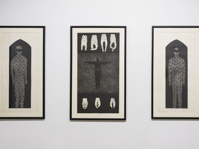 Belkis Ayón and Carlos Alfonzo, Odyssey, exhibition view. Courtesy of Museum of Art and Design