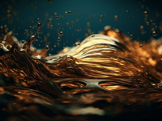 A close view of petroleum in motion, representing the turbulence of resource-driven conflicts