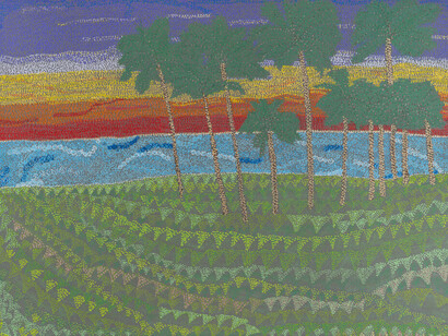 Sunset Painting, Palm beach (detail), 2025. Courtesy of Winston Wächter Fine Art