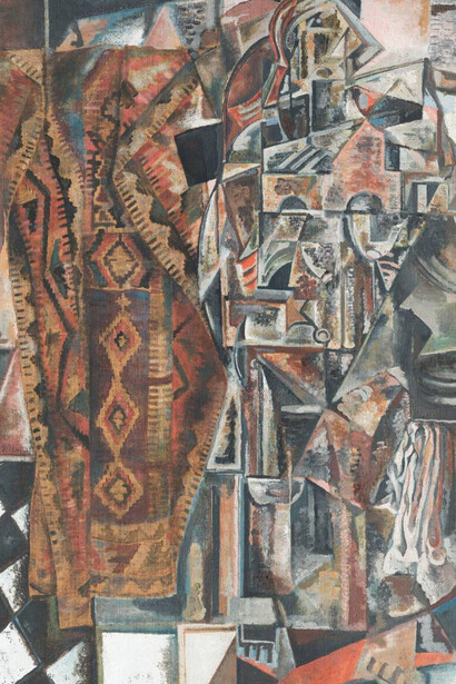 Emil Filla, Woman with carpet, 1921. Courtesy of Národní galerie Praha