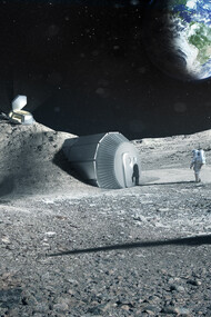 La impresión 3D permitirá diseñar y construir en la Luna módulos habitacionales como el de la imagen