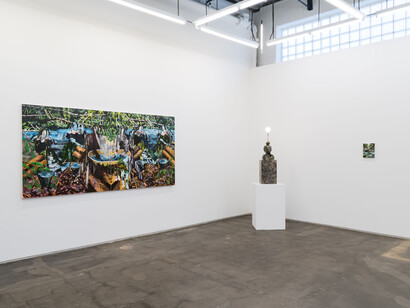 Maia Cruz Palileo, Branch dance, exhibition view. Courtesy of moniquemeloche