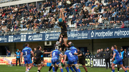 L'équipe de France lors d'un match dans le stade de Montpellier dans le sud du pays