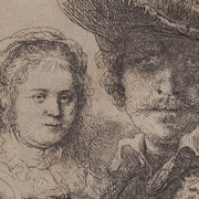 Rembrandt y Saskia (Pareja) (detalle), 1636. Cortesía del Museo Carmen Thyssen