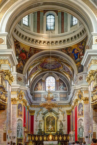 Andrea Pozzo, cathedral of Ljubeljana, interior, Slovenia