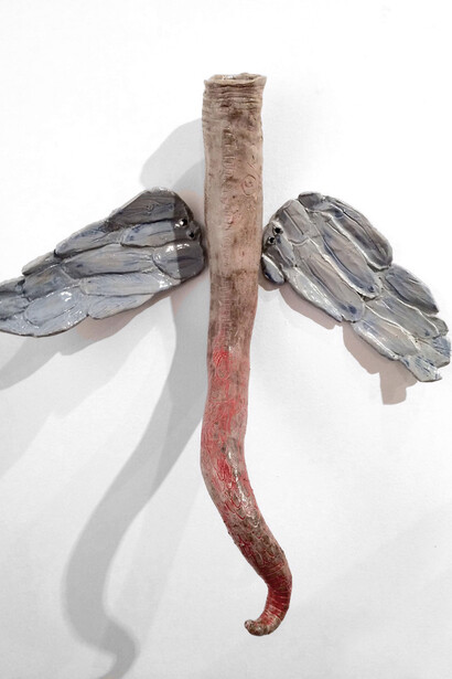 Anna Poor, Rat tail with wings, 2025. Courtesy of the Schoolhouse Gallery