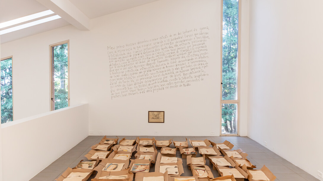 Installation view of 14th Mercosul Biennial: "Estalo", Curated by Raphael Fonseca, Porto Alegre, 2025. Courtesy of ChertLüdde, Berlin and Ali Eyal, Los Angeles. Photo by Thiele Elissa