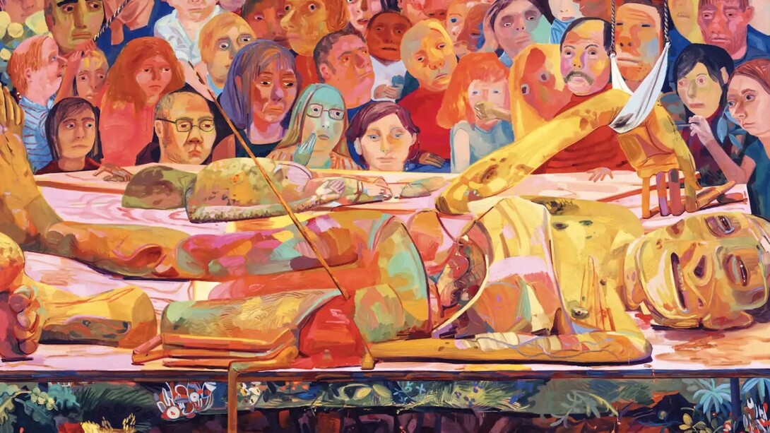 Diario de arte (detalle; 2005),"Entre nosotros",  Dana Schutz. Colección de la familia Ovitz, Los Ángeles, EE. UU.