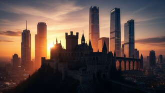 High technology, old hierarchies: contemporary power structures echo feudal forms beneath a digital surface