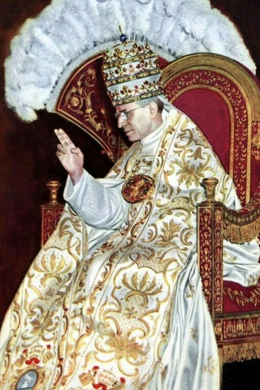 Pope Pius XII (Italian: Pio XII; born Eugenio Maria Giuseppe Giovanni Pacelli; 2 March 1876 – 9 October 1958) was head of the Catholic Church and sovereign of Vatican City from 1939 until his death in 1958. He was the last pope to take the name Pius