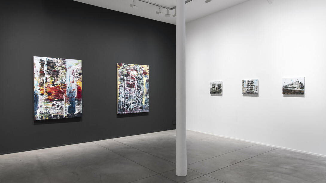 Philippe Cognée, Éclats, vue d'exposition. Avec l'aimable autorisation de Templon